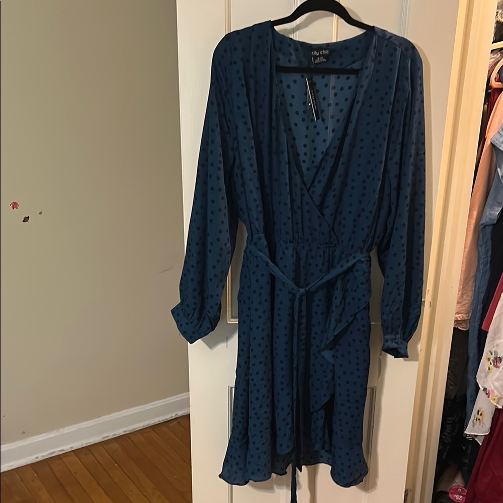 NWT Beautiful Ruffle Polka Dot Dress